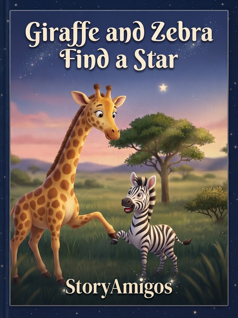 Giraffe and Zebra Find a Star