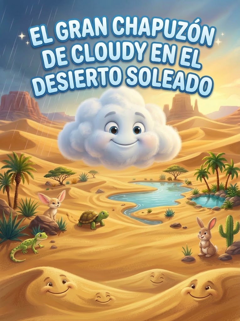 El Gran Chapuzón de Cloudy en el Desierto Soleado
